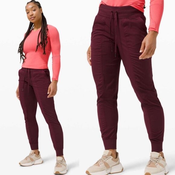 Lululemon 2021 Dance Studio Jogger Pants Size 2 Burgundy Yoga Track Pant Purple - Picture 1 of 11